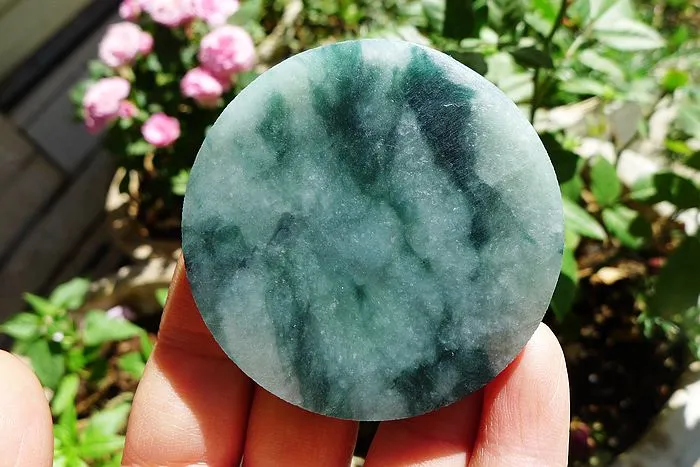 Natural Jade Rough Jadeite Raw (68g,5.6X5.6X0.75cm)