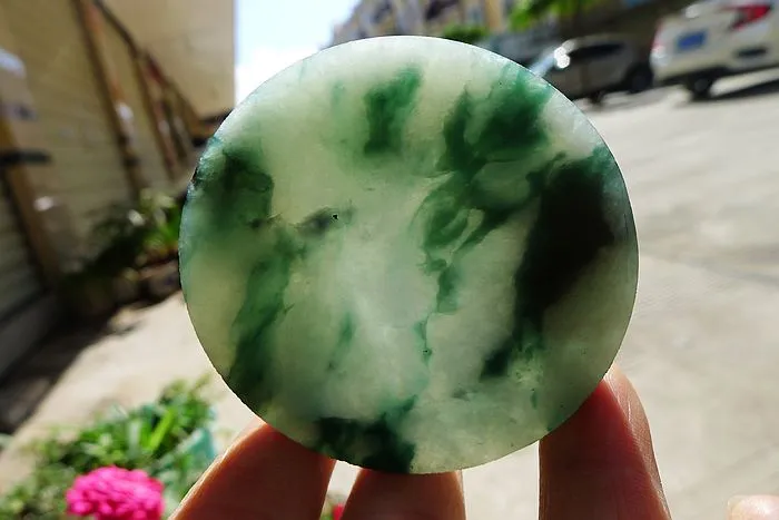 Natural Jade Rough Jadeite Raw (68g,5.6X5.6X0.75cm)