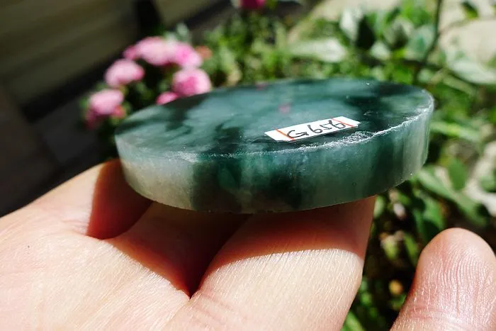 Natural Jade Rough Jadeite Raw (68g,5.6X5.6X0.75cm)