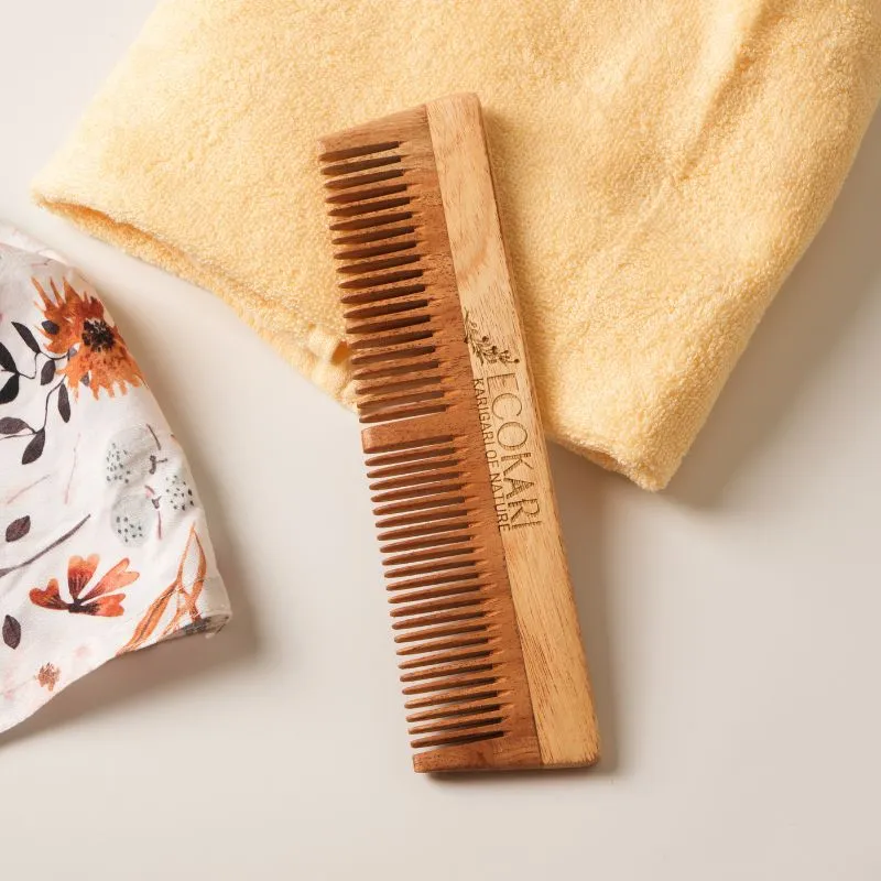 Natural Neem Wood Comb | Treated with Herbal Oils