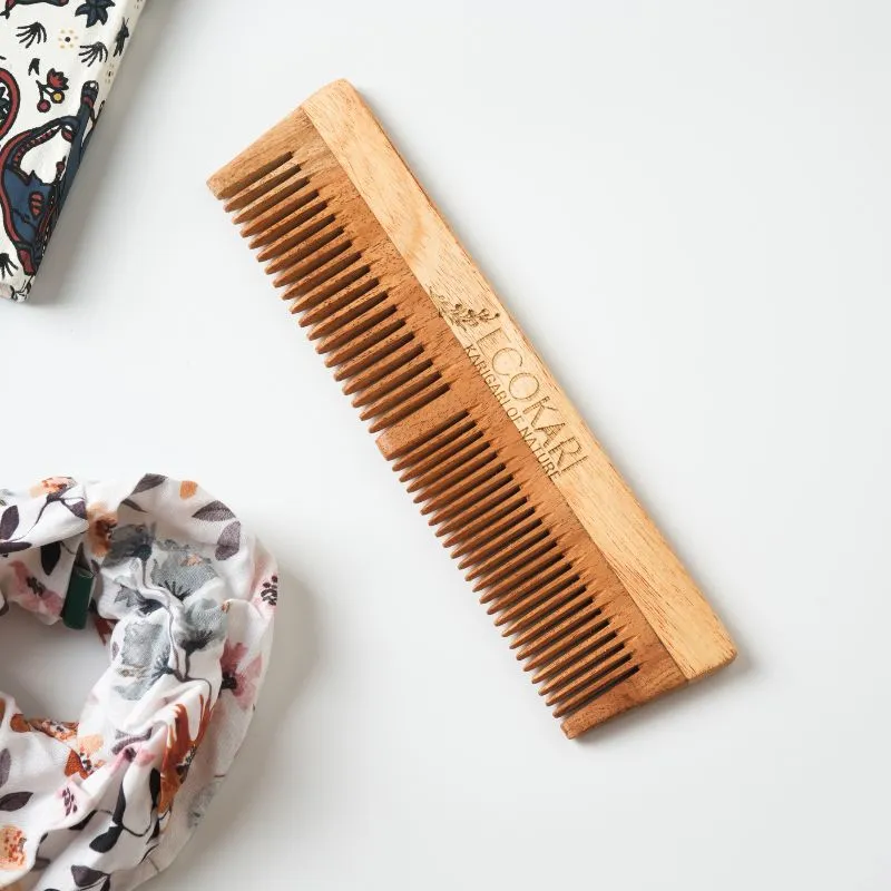 Natural Neem Wood Comb | Treated with Herbal Oils