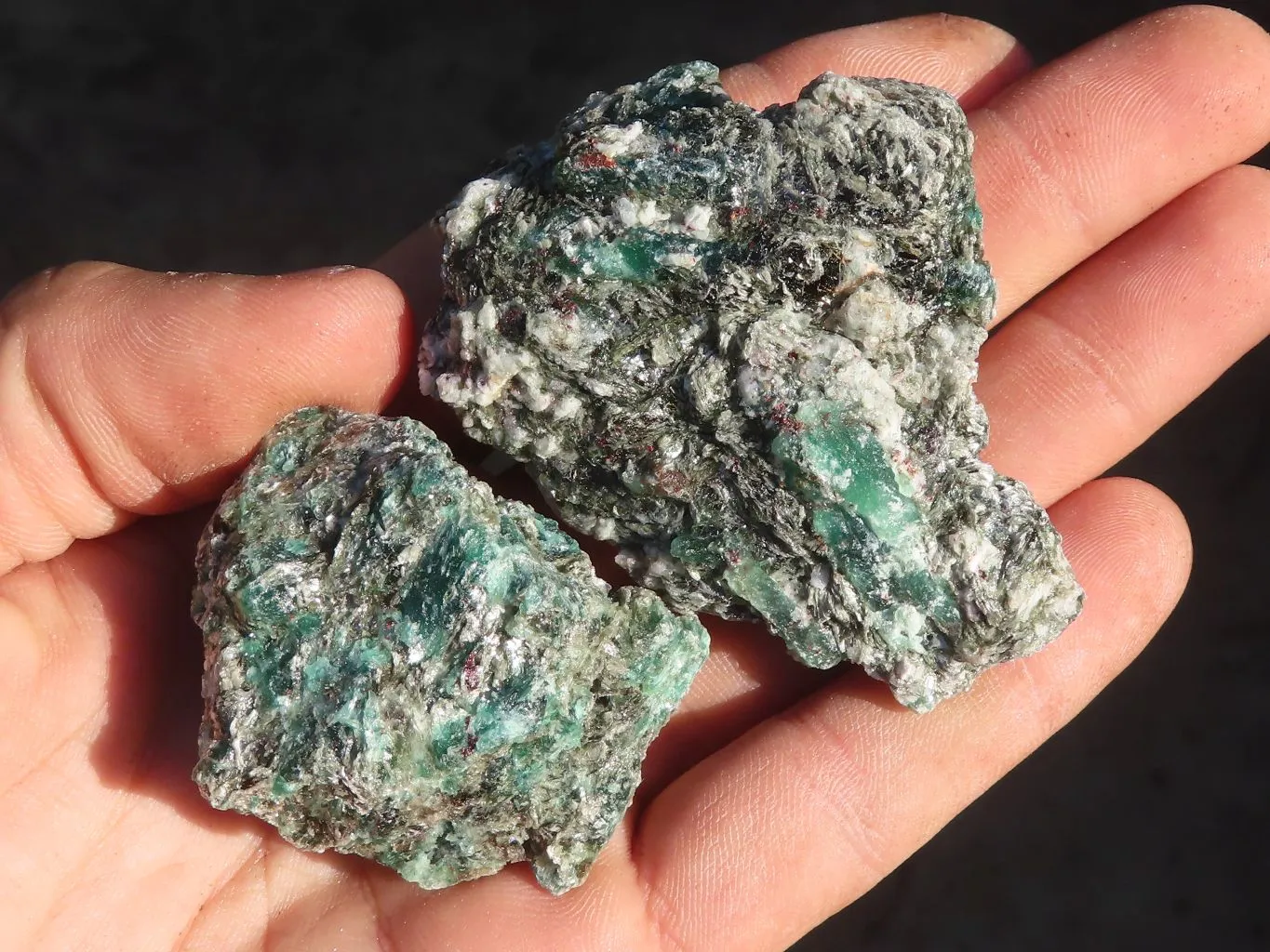 Natural Rare Emerald Mica In Matrix Cobbed Specimens x 20 From Mutoko, Zimbabwe