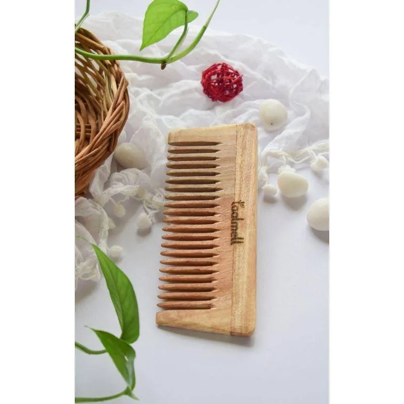 Neem Detangle Comb | Pack of 3 | Wide-toothed Tip | Makes Detangling of Hair Easy | Use on wet hairs