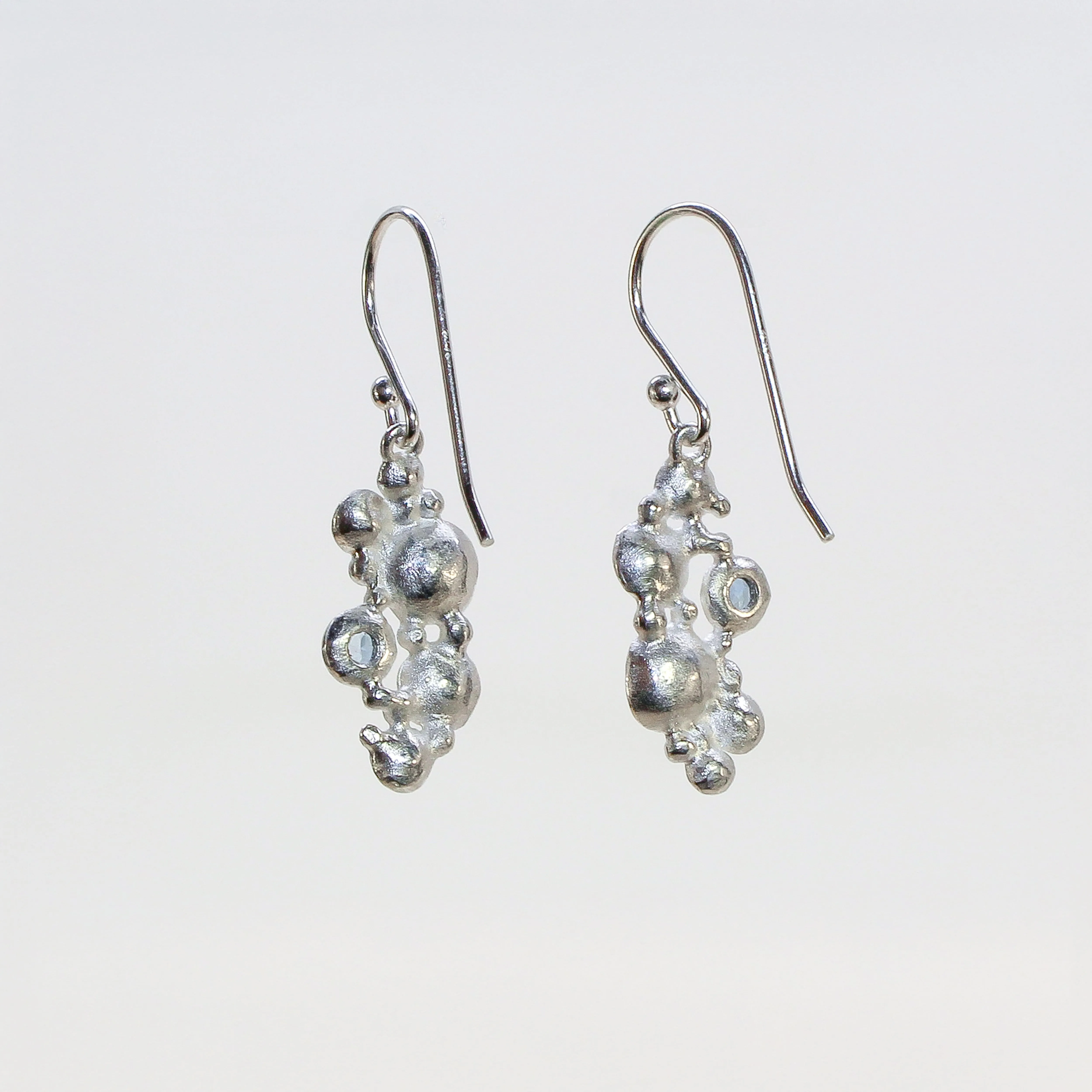 NEW! Sea Foam Drop Earrings with Aquamarine by Sarah Richardson