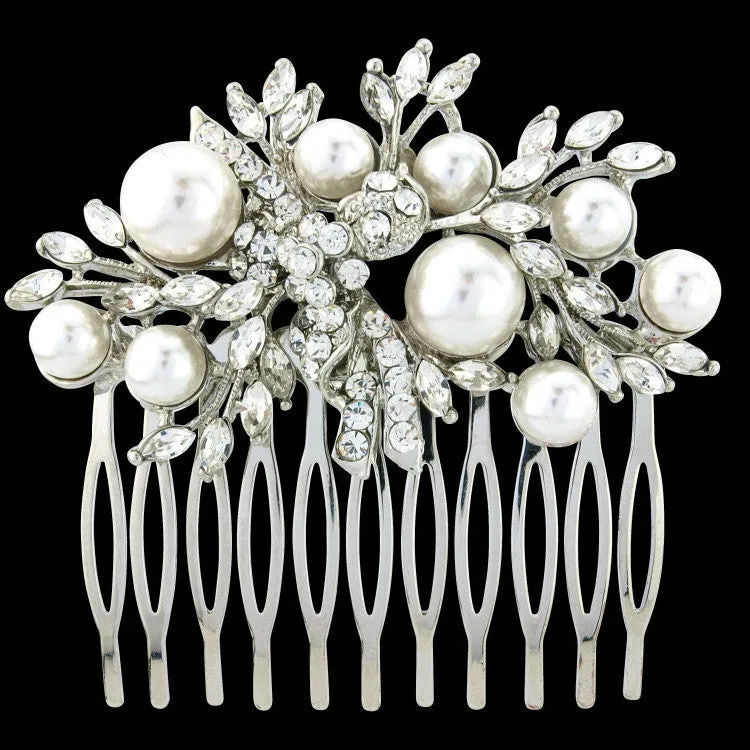 Nicola Pearl and Crystal Hair Comb