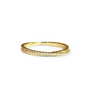 Noelia Pave Twist Ring