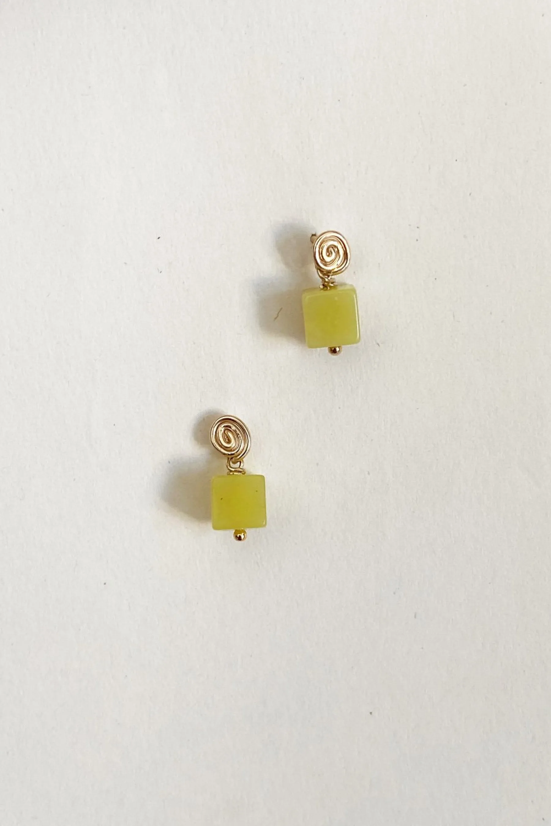 Olive Jade Inward Studs