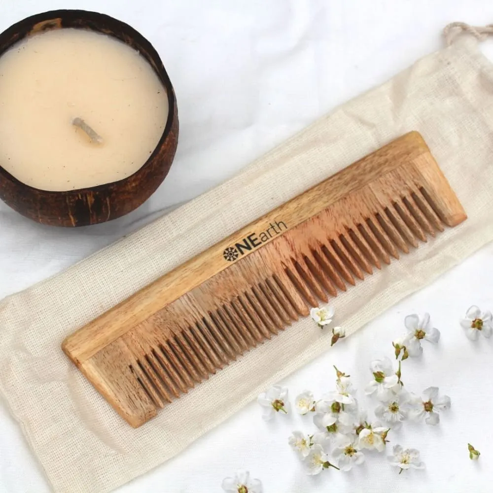 Organic Wooden Neem Wood Comb Range - Pack of 1