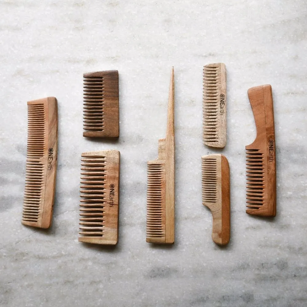 Organic Wooden Neem Wood Comb Range - Pack of 1