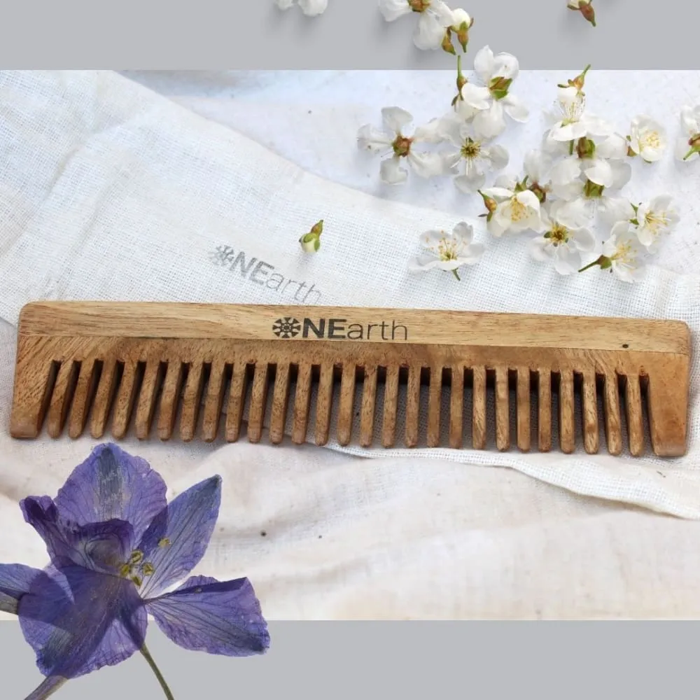 Organic Wooden Neem Wood Comb Range - Pack of 1