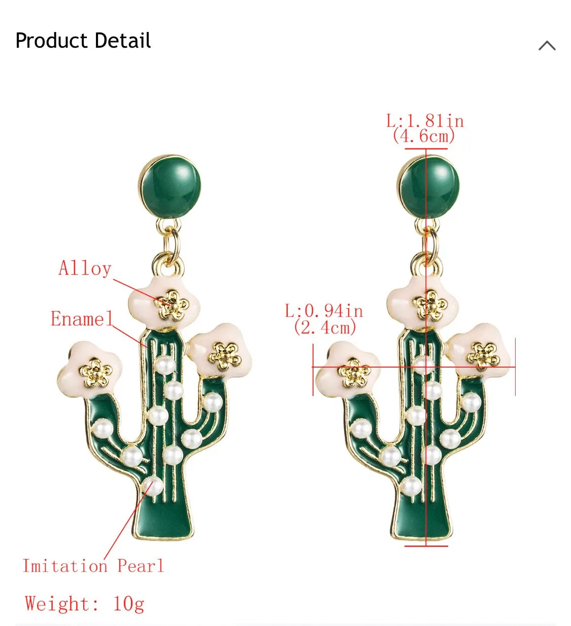 Pearl Cactus Earrings