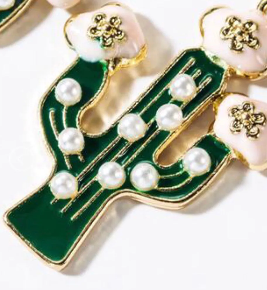 Pearl Cactus Earrings