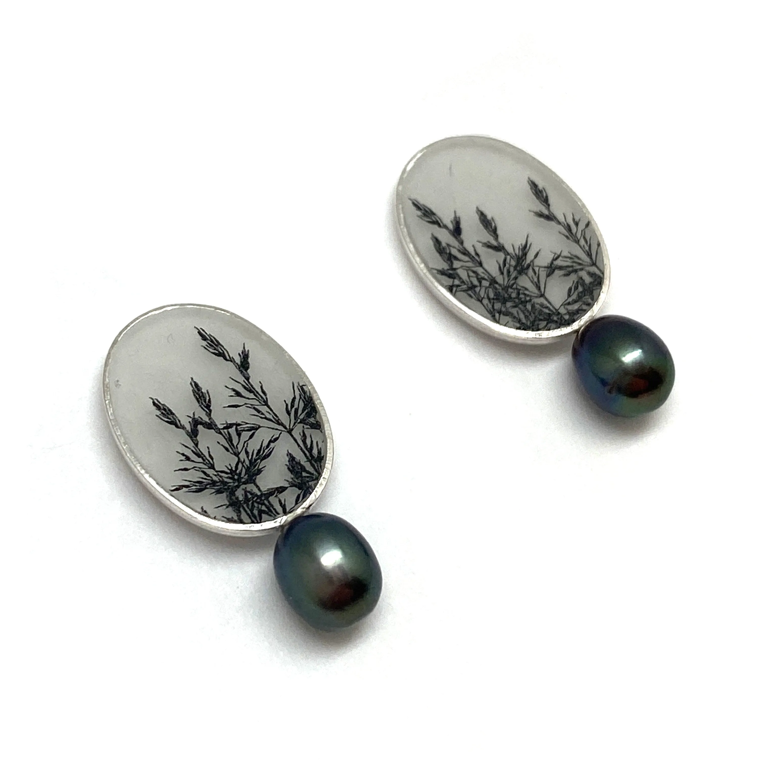 Pearl Drop Wheat Earrings