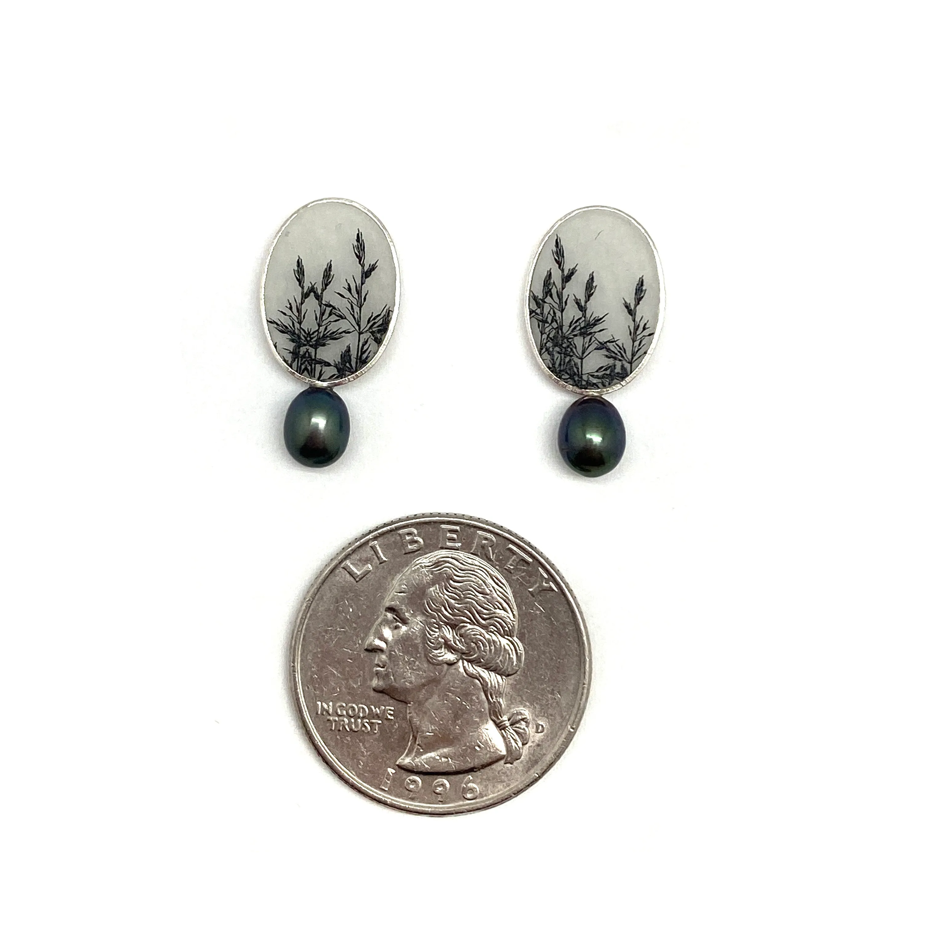 Pearl Drop Wheat Earrings