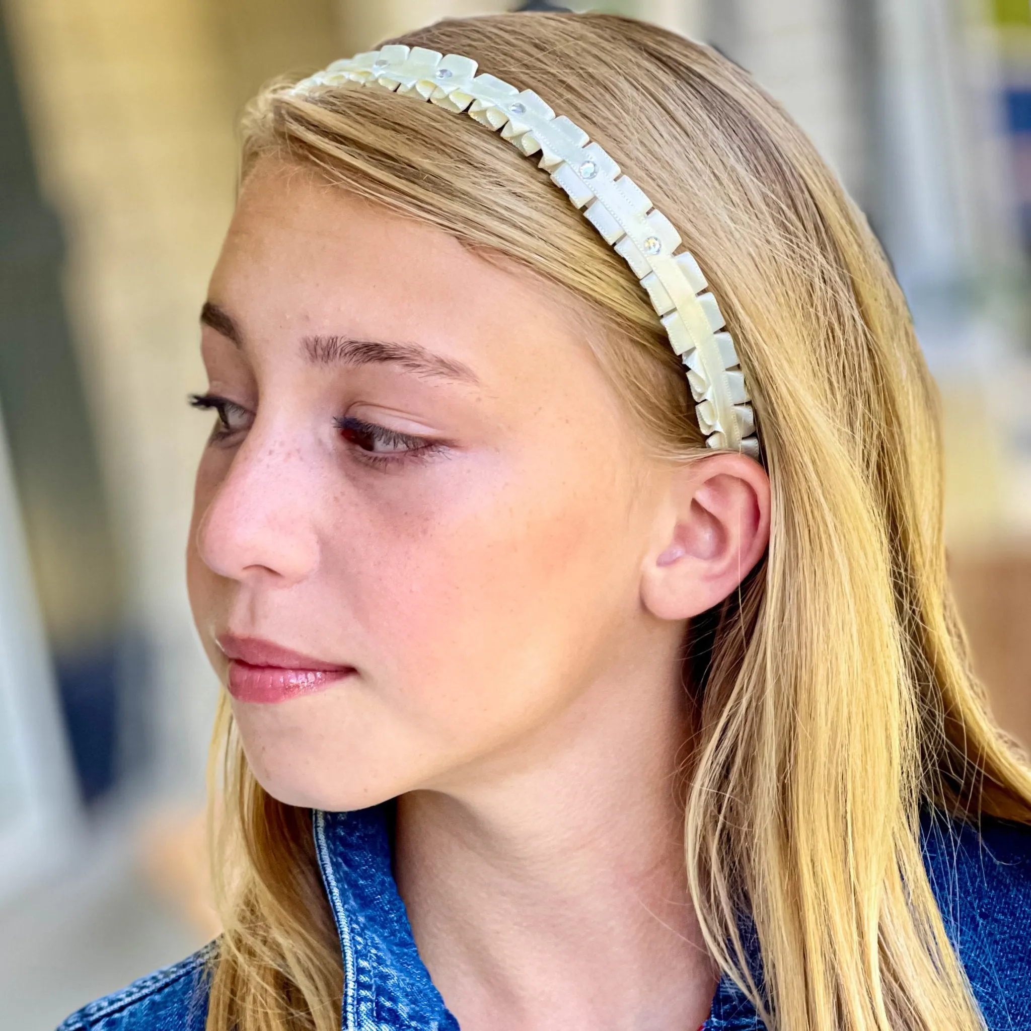 Pleated Rhinestone Headband