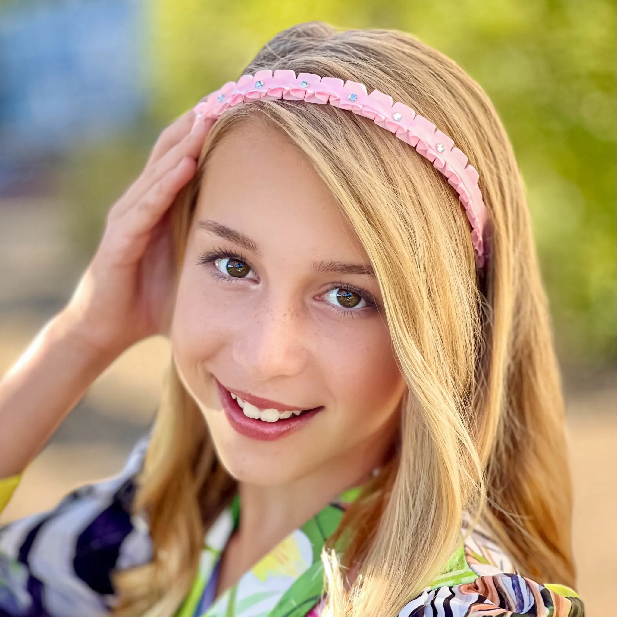 Pleated Rhinestone Headband