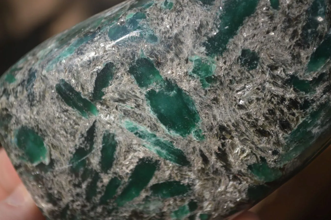 Polished Rare Emerald Mica In Matrix Free Forms x 2 From Mutoko, Zimbabwe