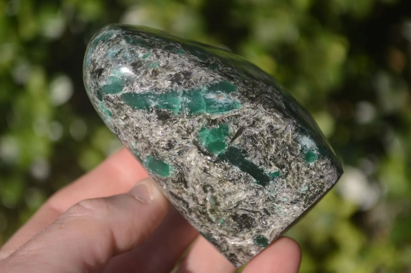 Polished Rare Emerald Mica In Matrix Free Forms x 2 From Mutoko, Zimbabwe