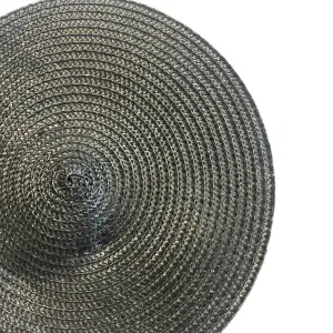 Polybraid 240mm Round Disc Millinery Fascinator Base - Black