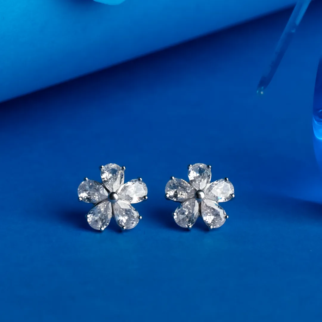 Pretty Women 925 Sterling Silver Zircon Earring