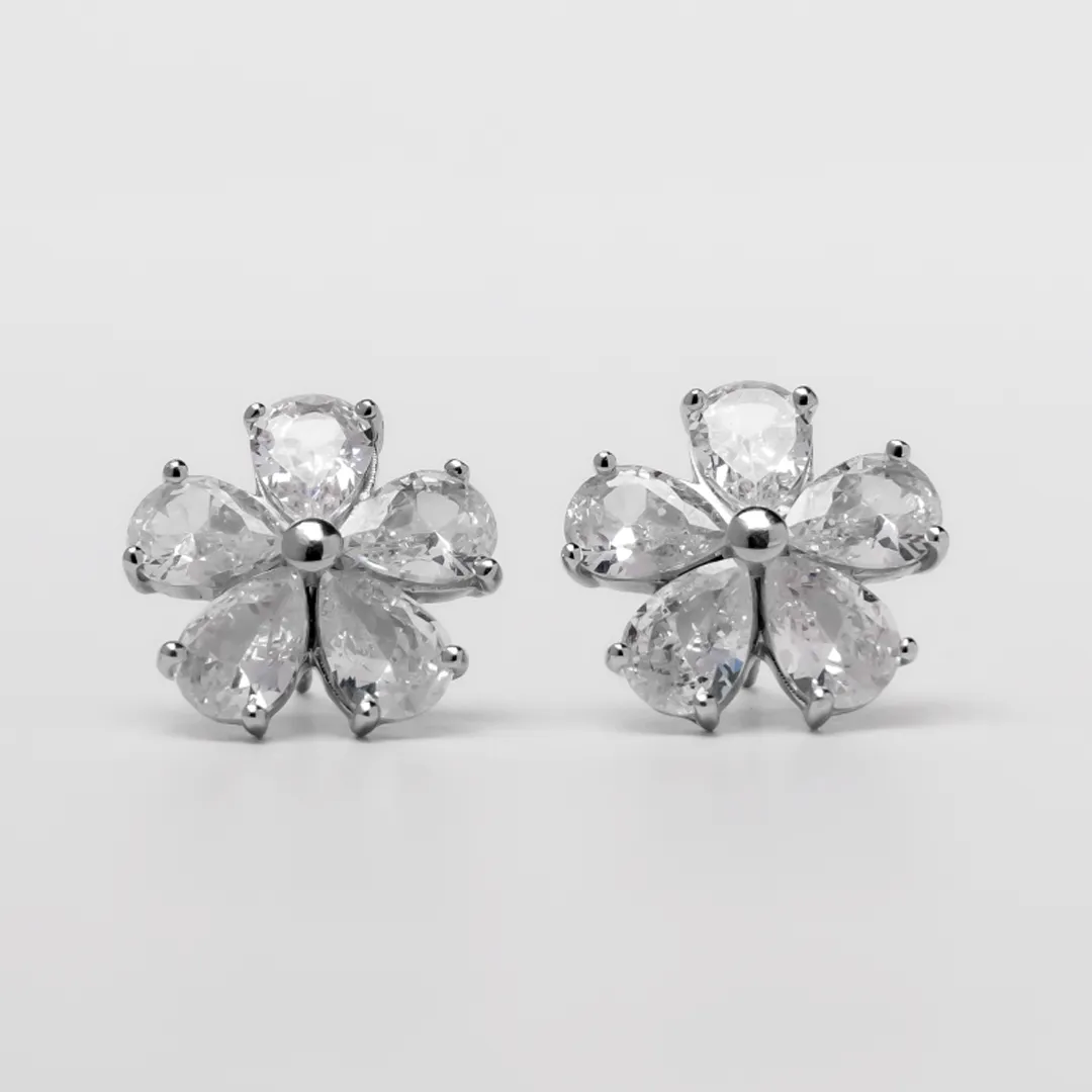 Pretty Women 925 Sterling Silver Zircon Earring