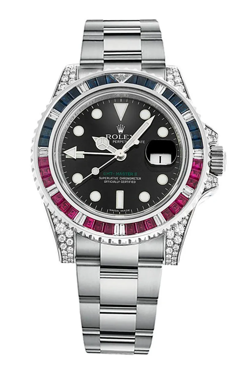 Rolex GMT-Master II 116759 – White Gold, Diamond-Set, Black Dial