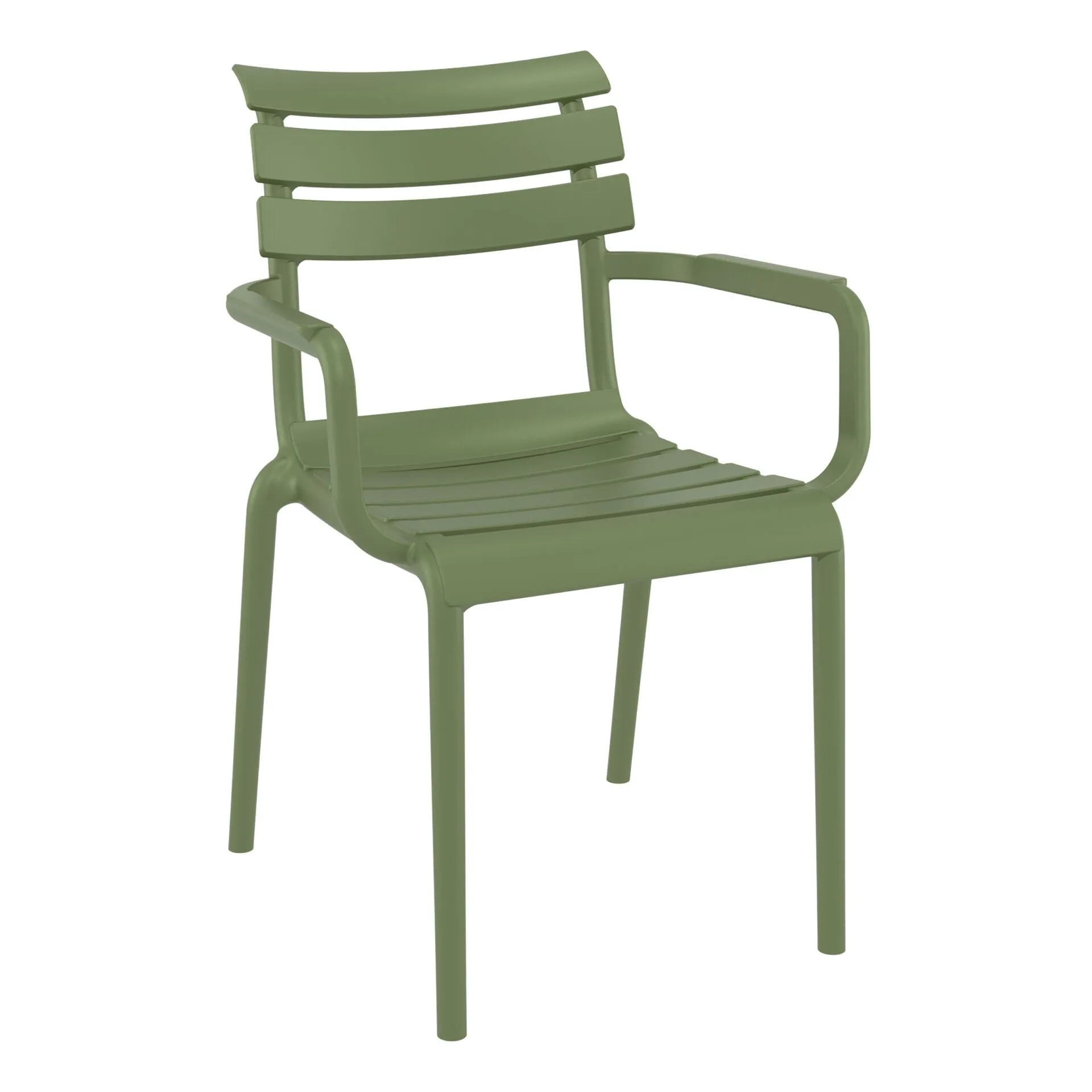 Set of 2 - Keller Indoor / Outdoor Dining Armchair - Olive Green