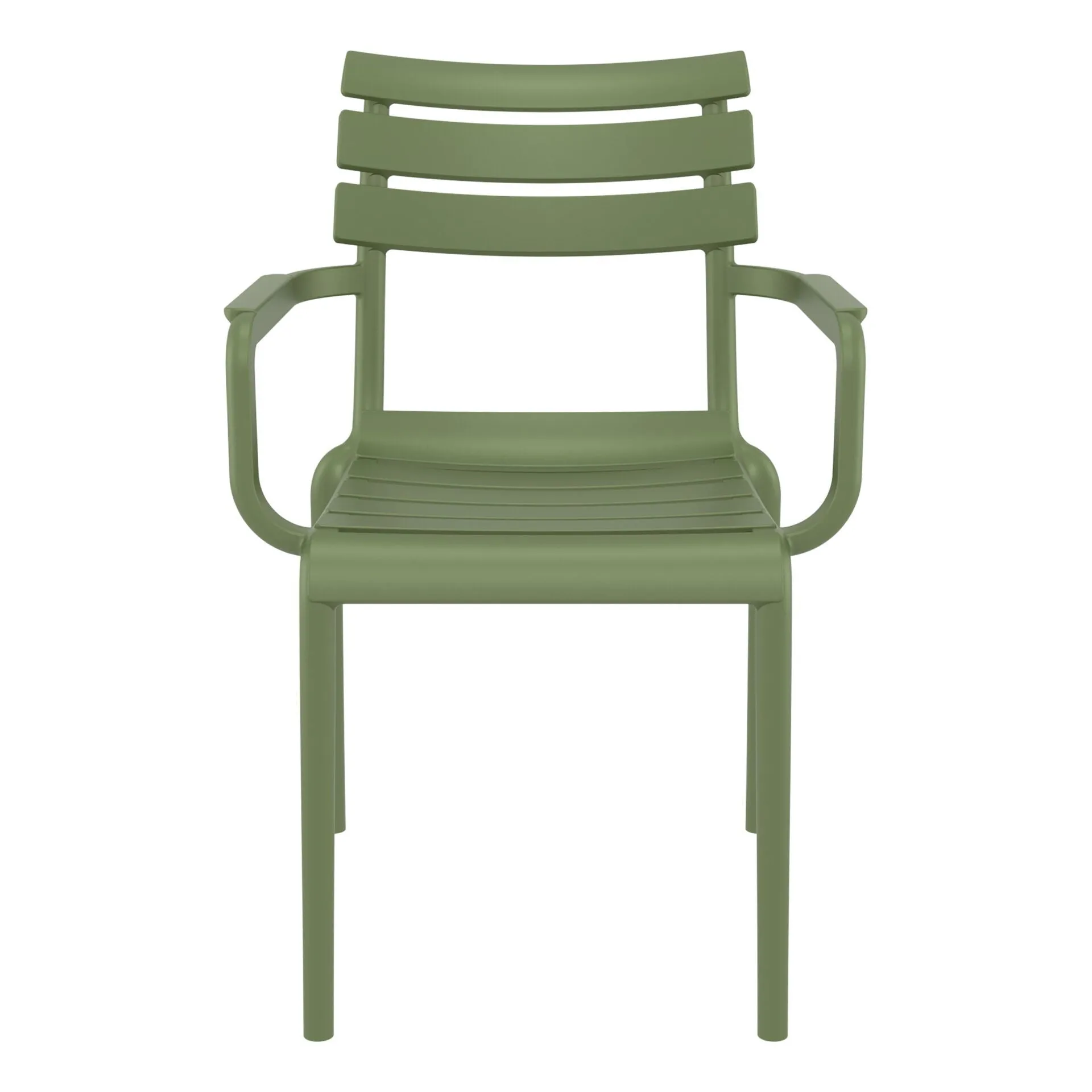 Set of 2 - Keller Indoor / Outdoor Dining Armchair - Olive Green