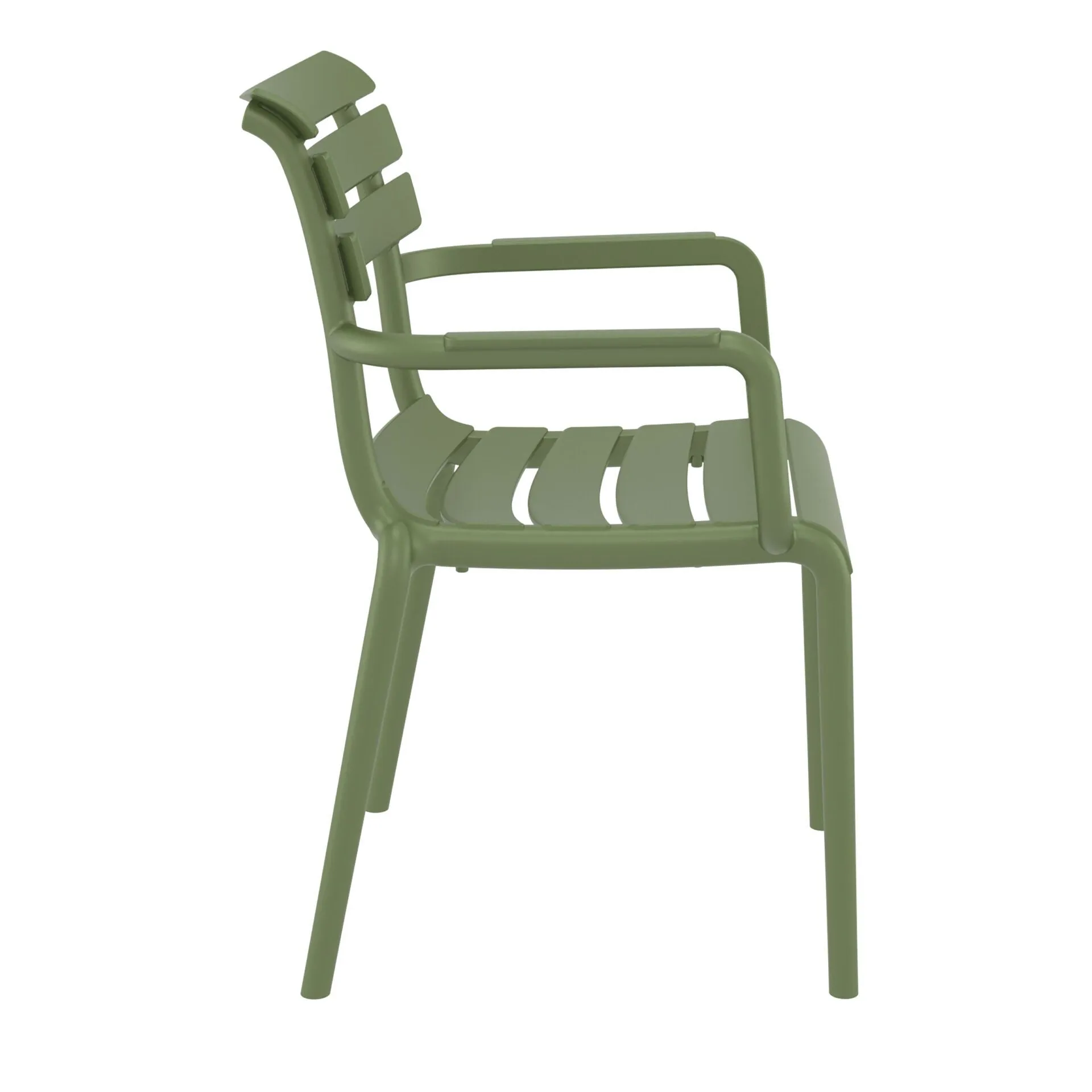 Set of 2 - Keller Indoor / Outdoor Dining Armchair - Olive Green