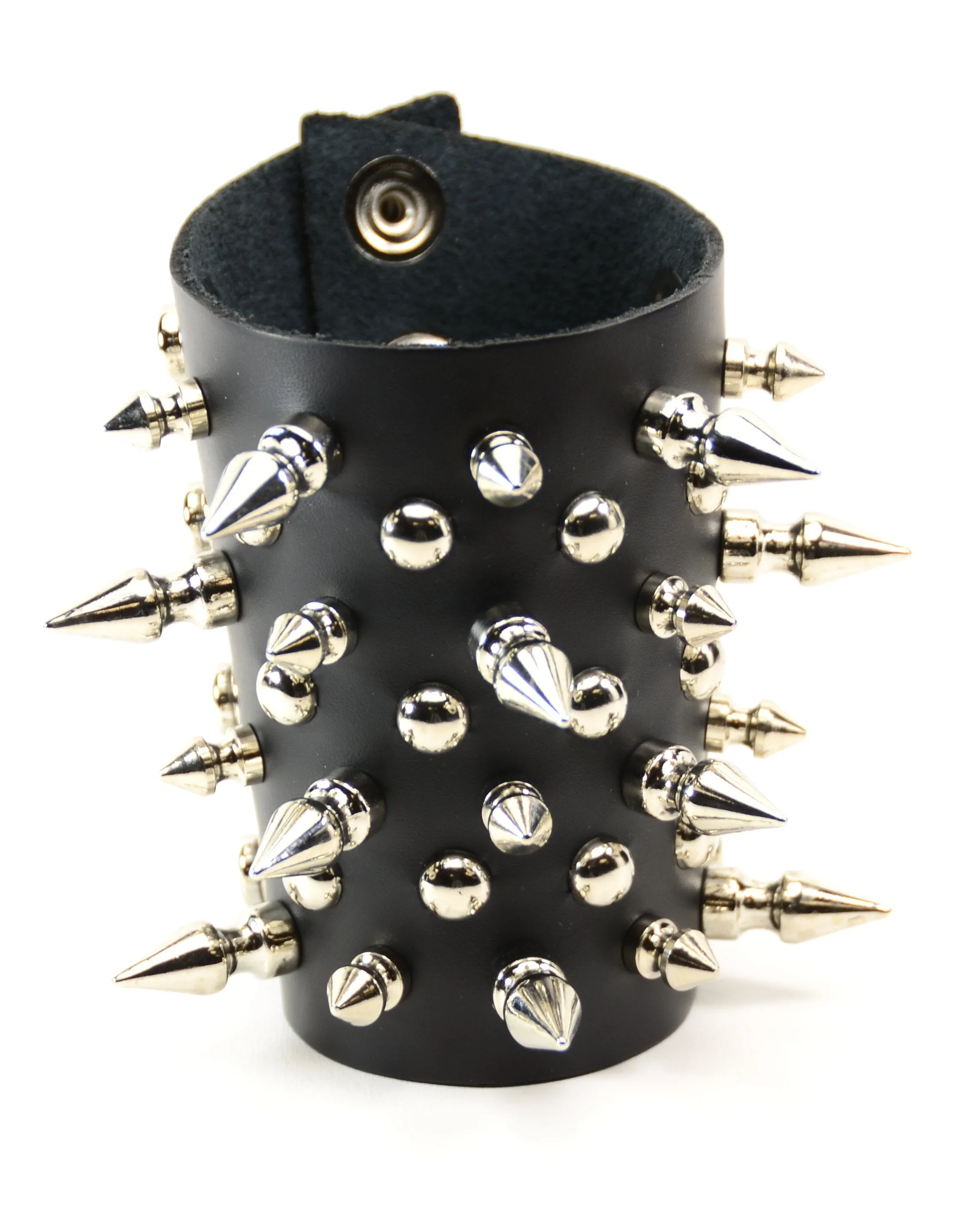 Spike And Stud Short Gauntlet Bracelet