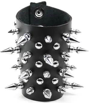 Spike And Stud Short Gauntlet Bracelet