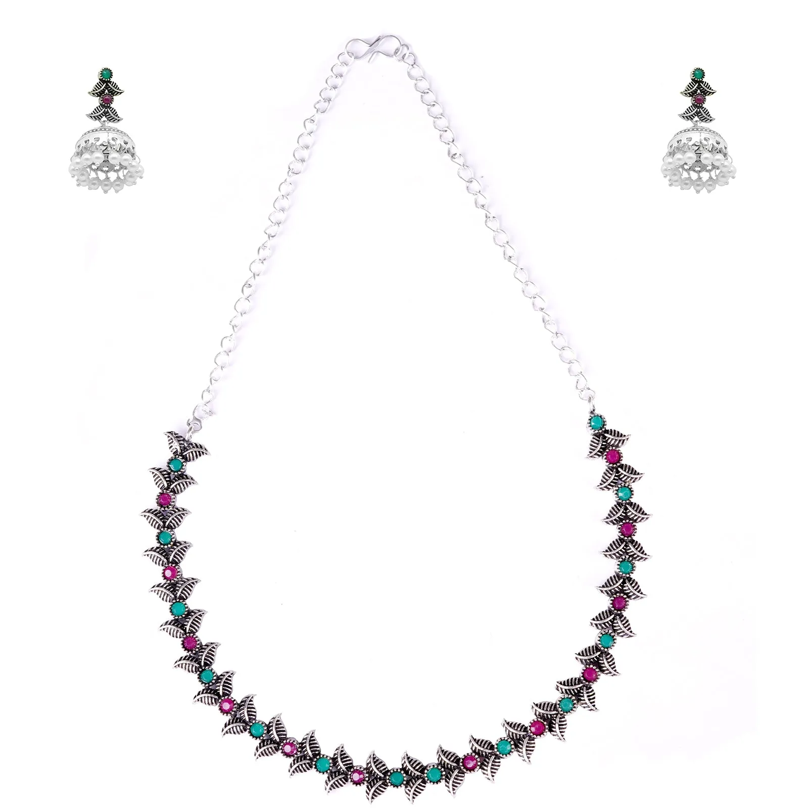 Teejh Ginni Silver Oxidised Jewelry Gift Set