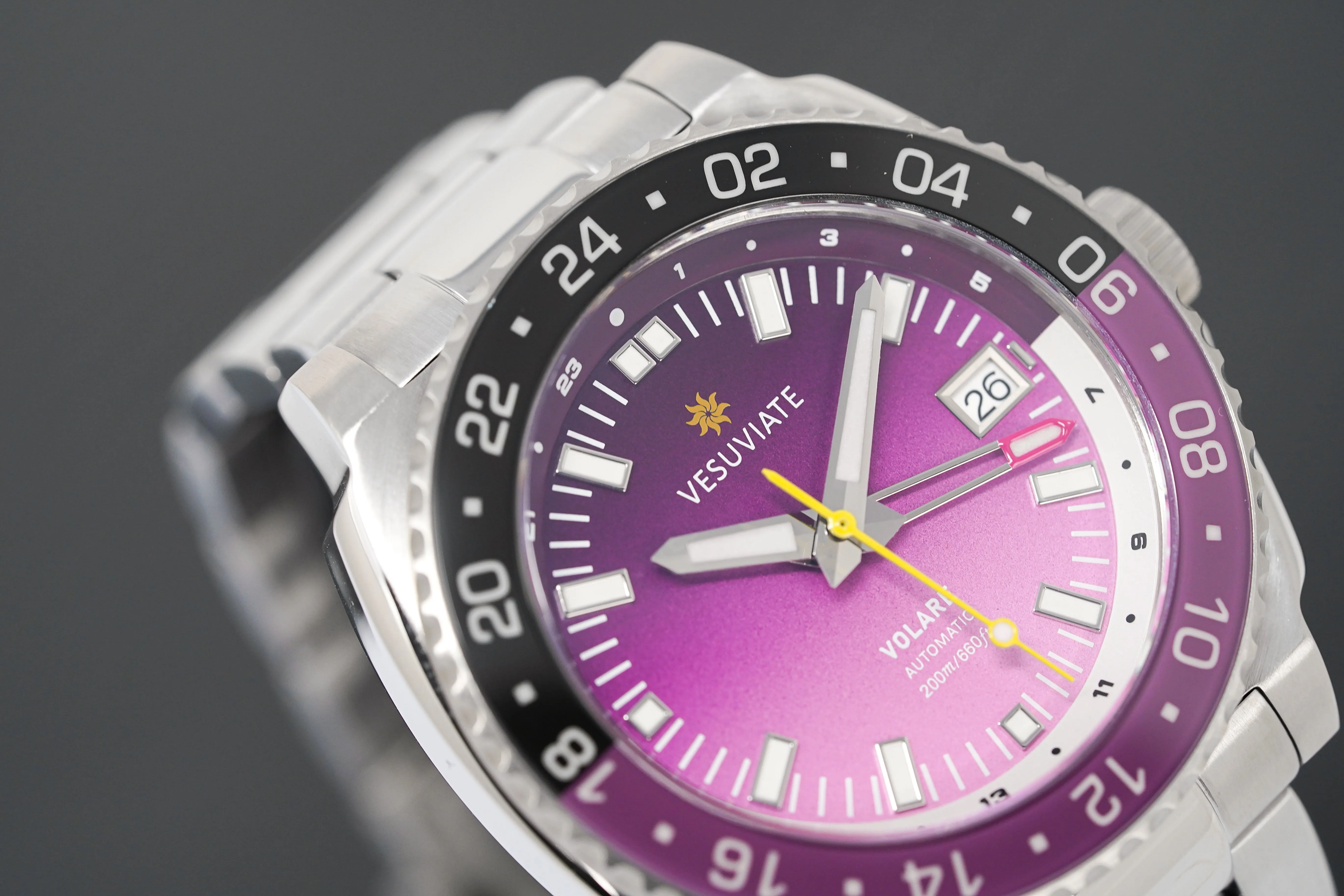 Vesuviate Men's Watch GMT Volare Purple