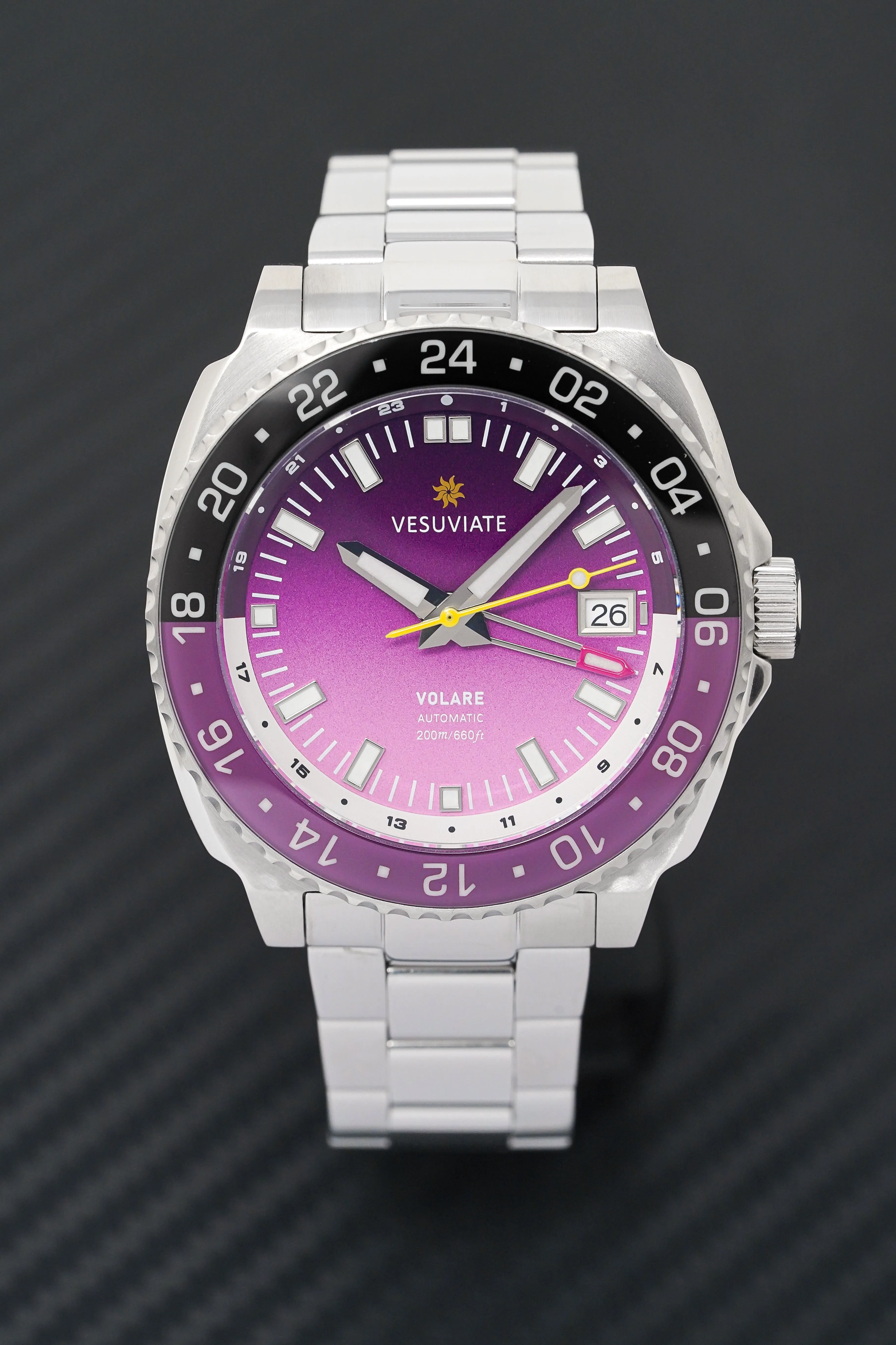 Vesuviate Men's Watch GMT Volare Purple