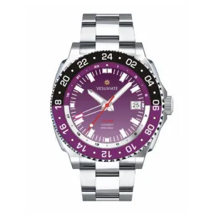 Vesuviate Men's Watch GMT Volare Purple